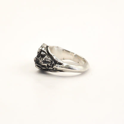 SILVER CROWN RING
