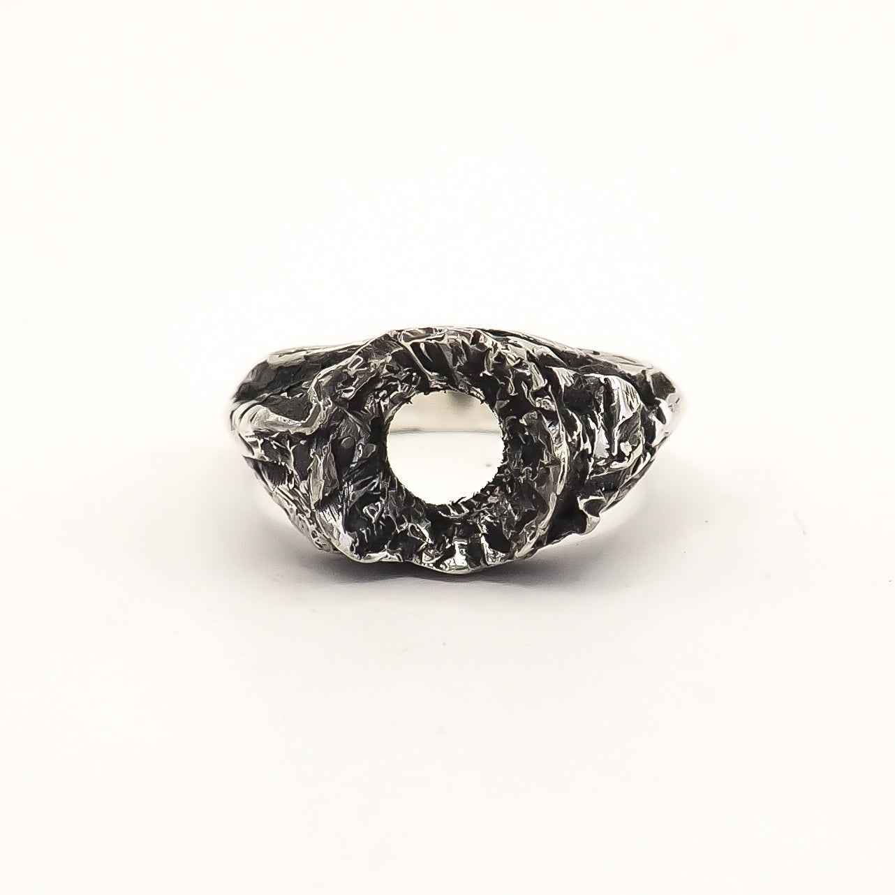 SILVER CROWN RING