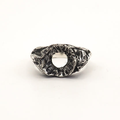 SILVER CROWN RING