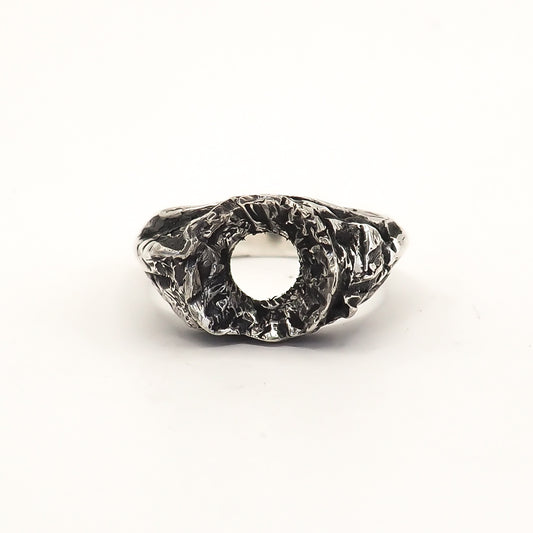 SILVER CROWN RING