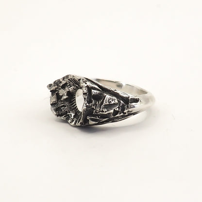 SILVER CROWN RING