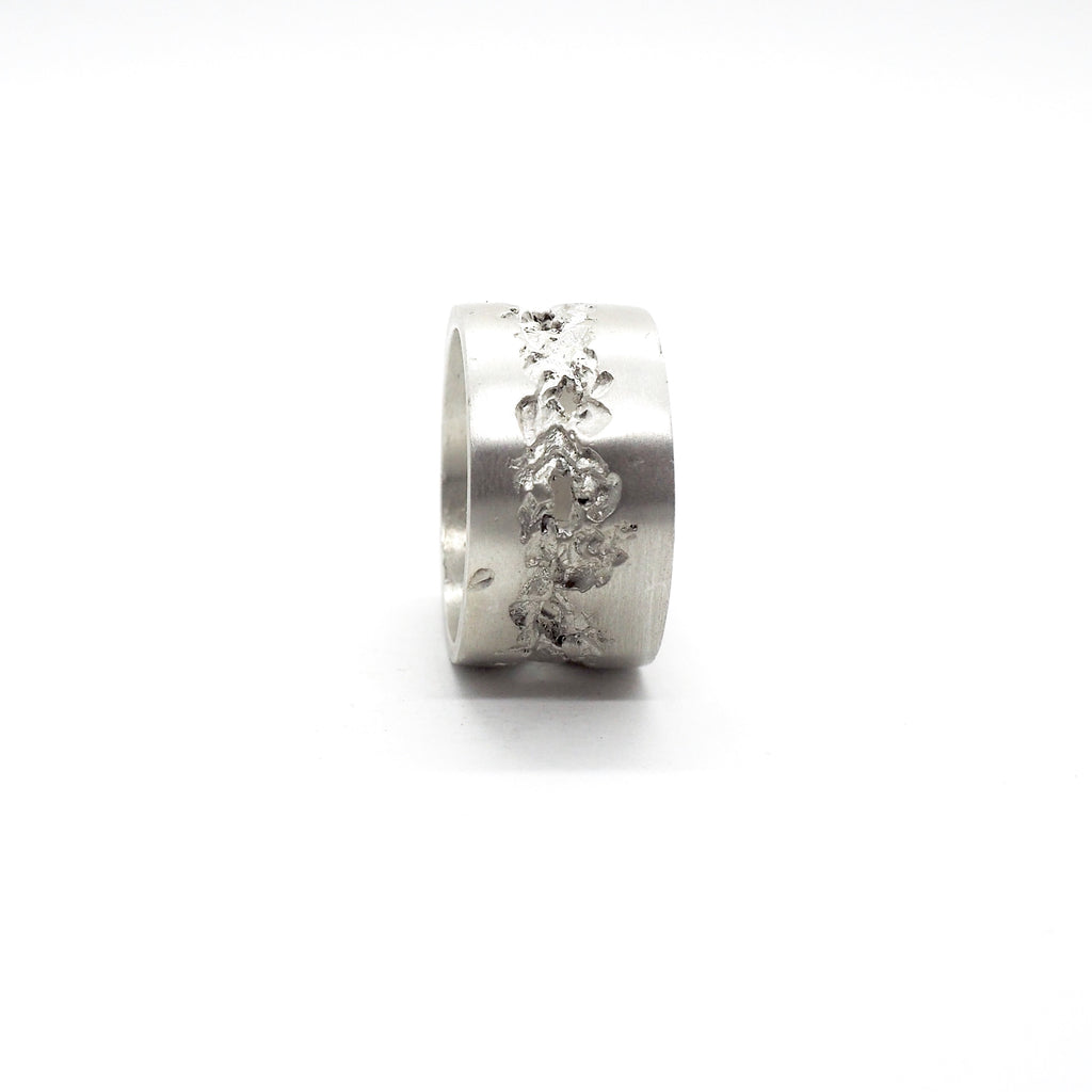 RING GEBROCHENES BAND WEISS